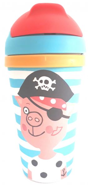 Bamboo Trinkflasche - Piratenschwein Pocomo