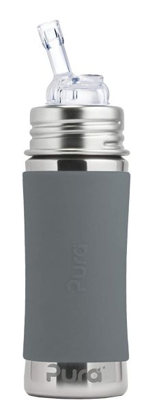 Purakiki Strohhalmflasche grau