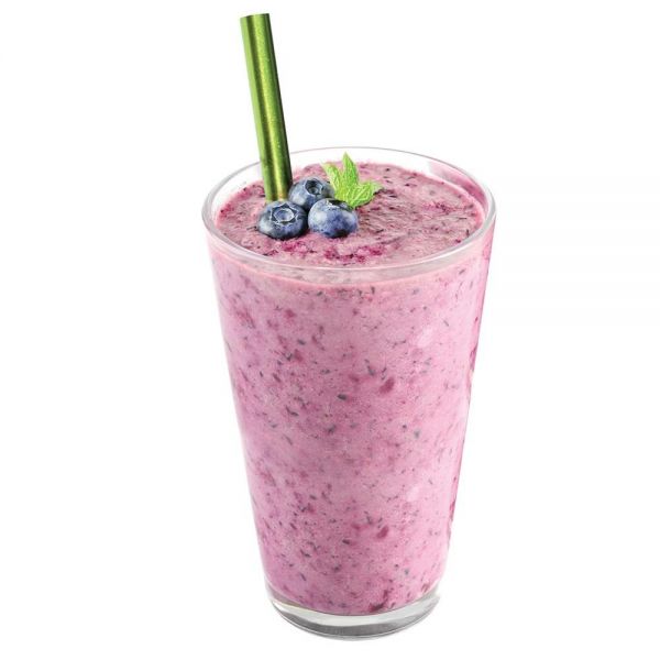 Grüner Strohhalm in Smoothie